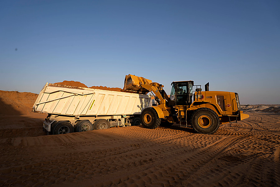 Loading out at golden hour